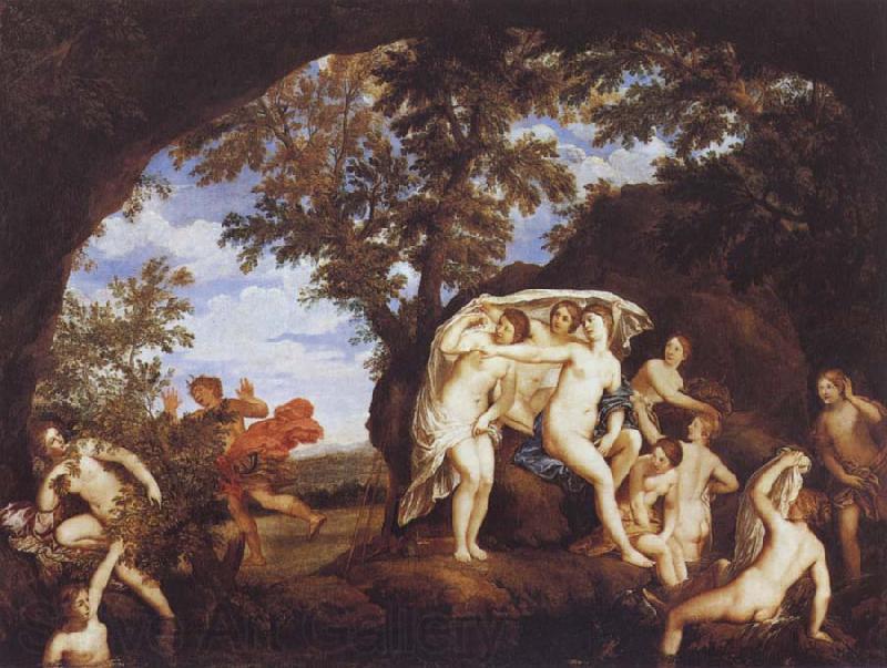 Albani Francesco Diana and Actaeon Norge oil painting art